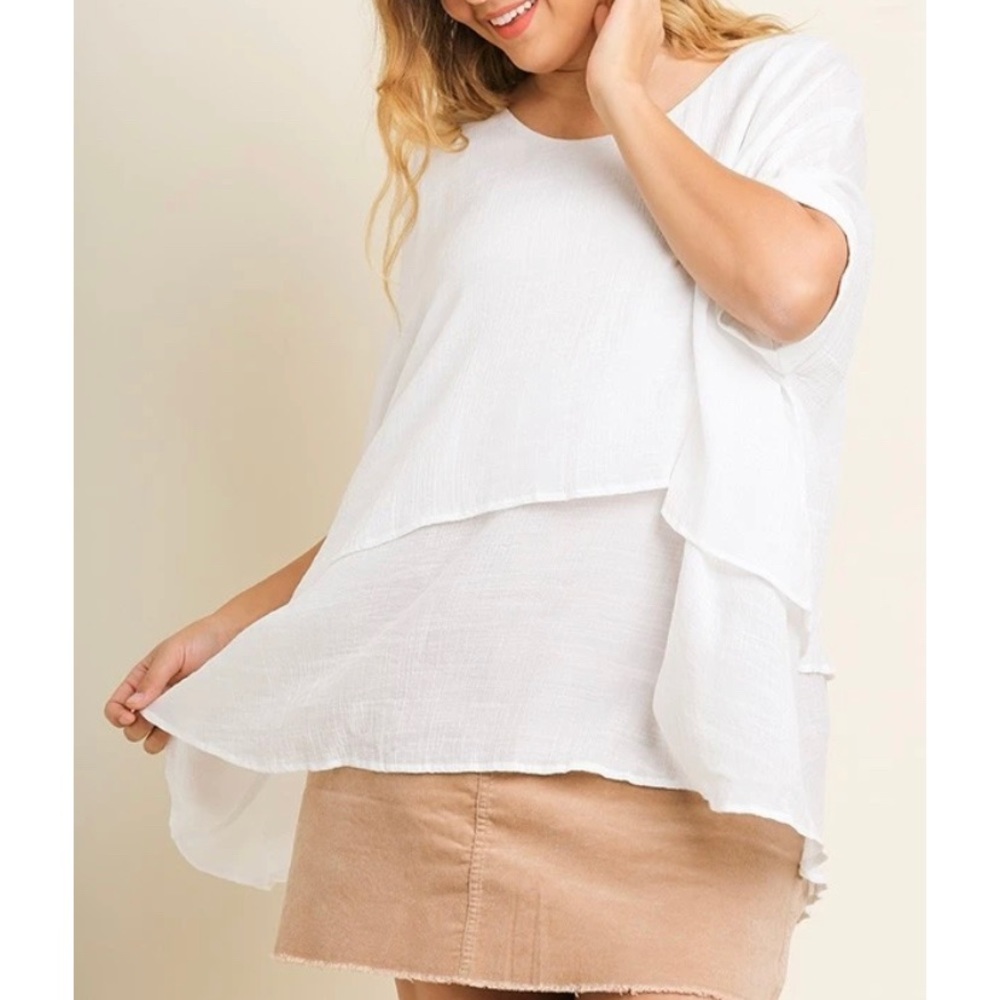 Umgee White Double Layered Tunic